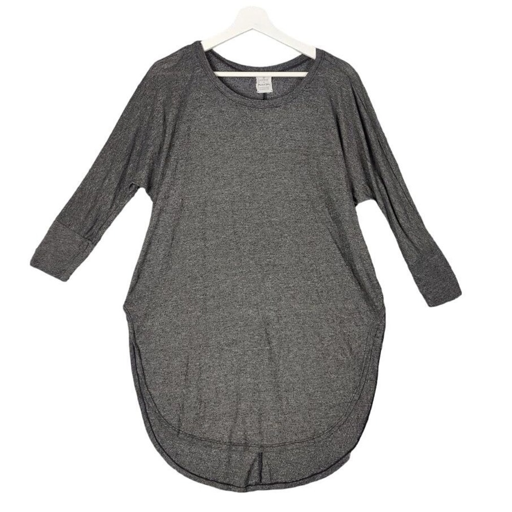 Evereve x Michael Stars Women Relaxed Knit Tunic XS/S Gray Dolman Sleeve Top